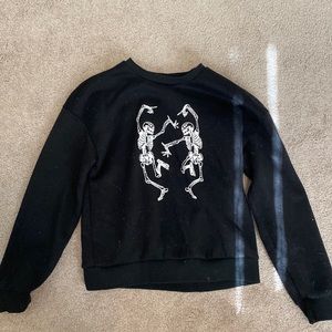 SHEIN, medium, black skeleton sweatshirt.